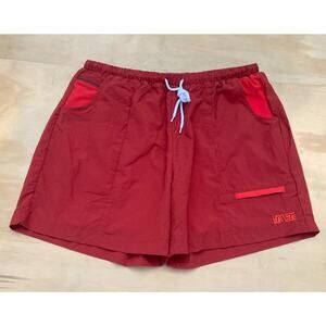 MANRESA Nylon Polyester Spandex Adjustable‎ Waist Shorts  Men's Red SIZE XL
